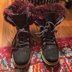 Sam Edelman Bowen fur trim boots